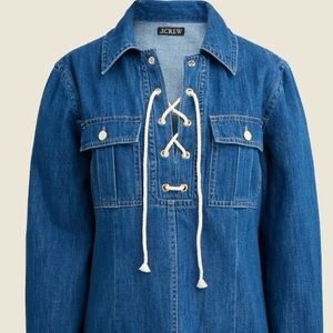 J. Crew Denim Shirt Dress in Light Blue
